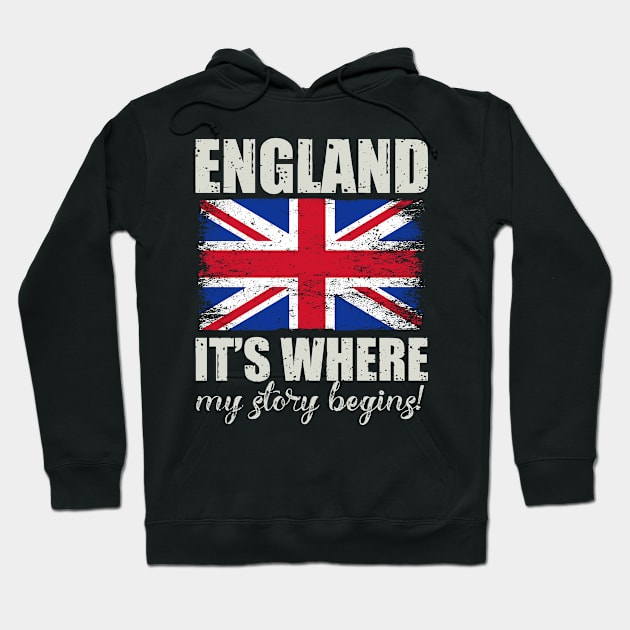 Proud England patriotic cool gift Hoodie by Albatross